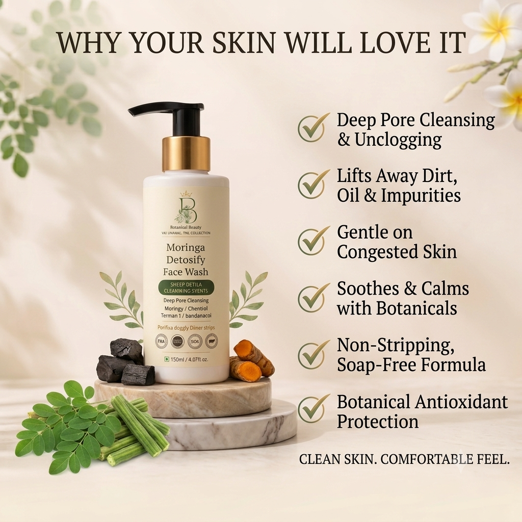 MORINGA DETOXIFY FACE WASH 150ML